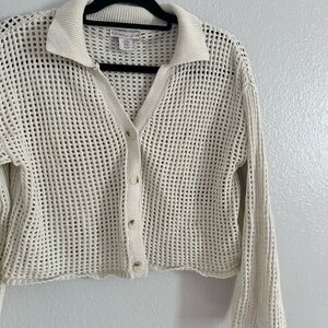 Sincerely Jules Crochet Knit Crop Cardigan Sweater Festival Top